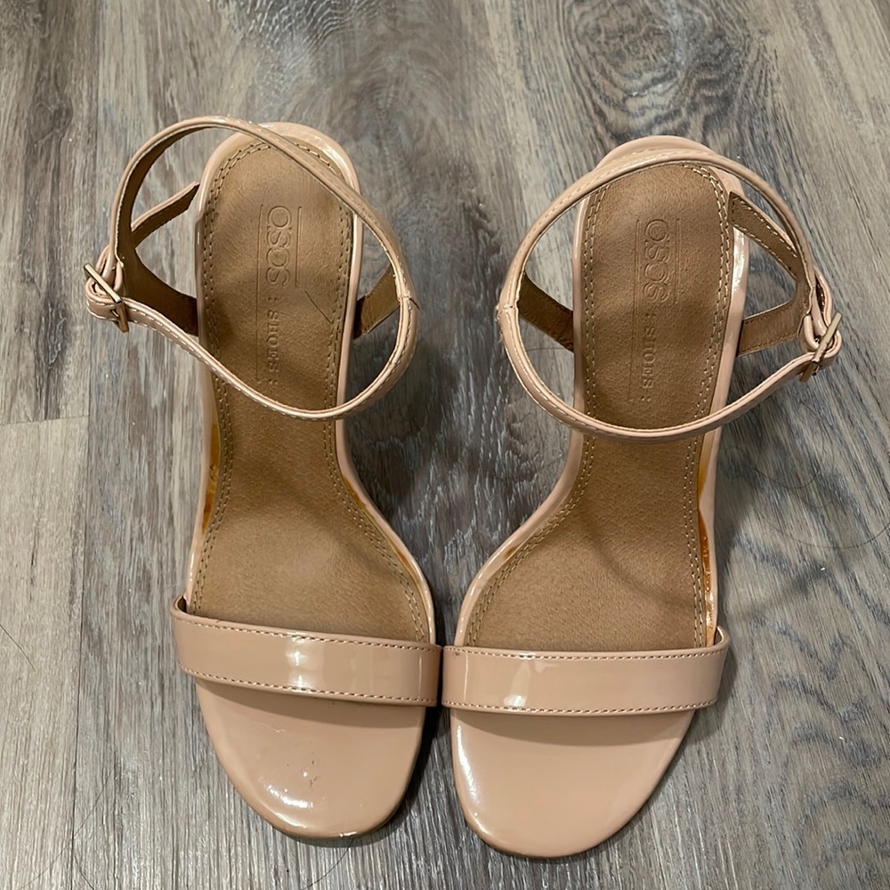 Asos pink nude heels